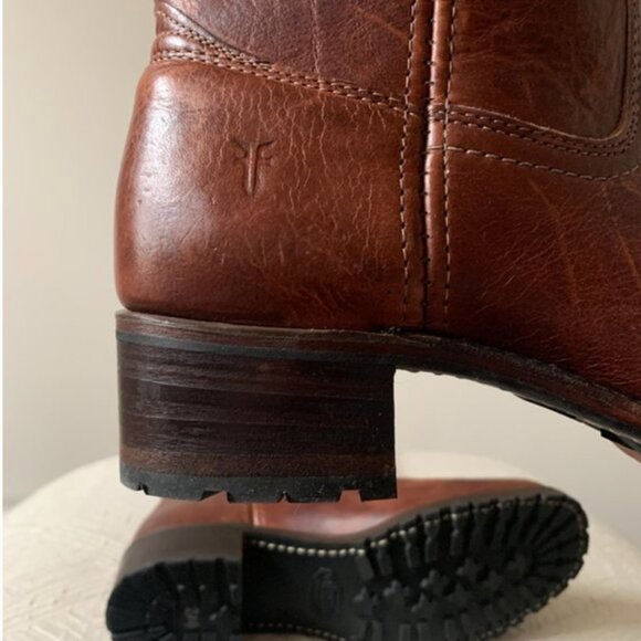 Frye Campus Boot Lug Sole 77046 Chestnut Walnut Brown Size 9.5 Width Medium - Picture 9 of 12